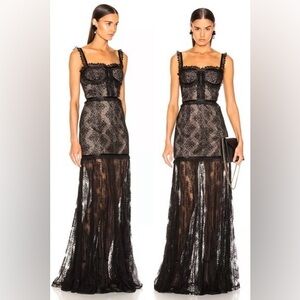 Alexis - Kieran Dress / Black Lace Gown - Size Small